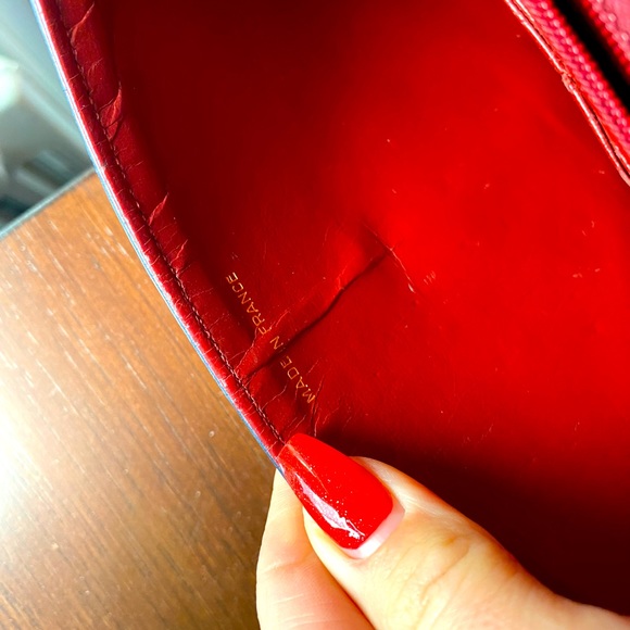 Chanel, vintage, small, dark navy leather, two toned (gold & silver) - Picture 15 of 16